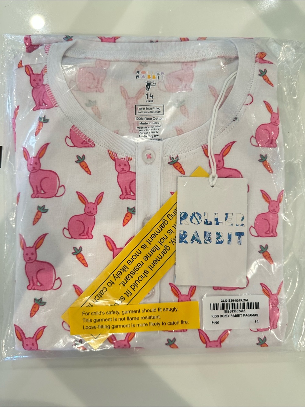 Roller Rabbit kids Romy Rabbit Pajama Set